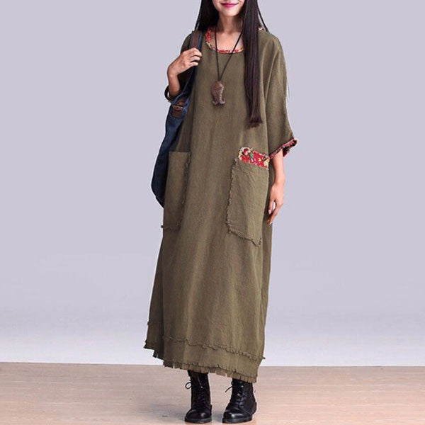 Casual Abaya Maxi Dress